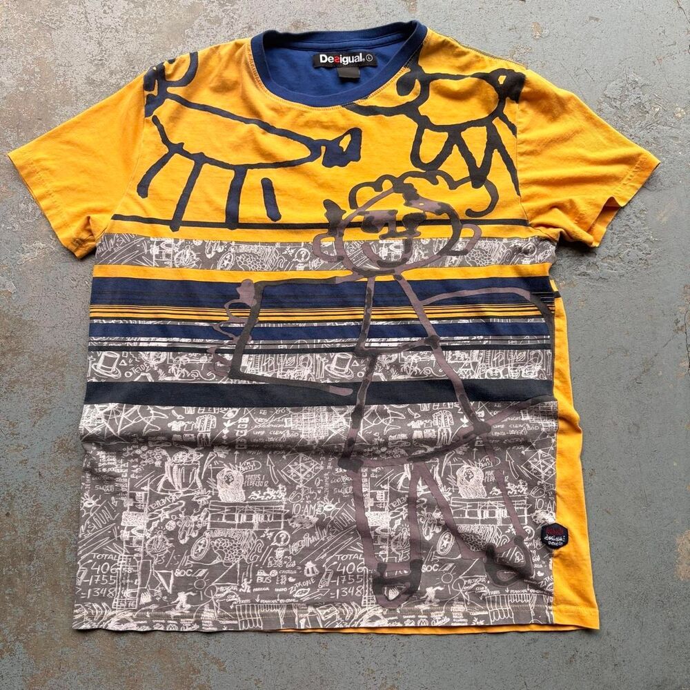 Vintage Y2K Desigual Graffiti Tee